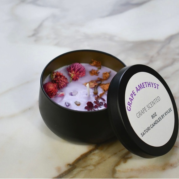 Grape Crystal Candle - Picture 2 of 7